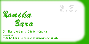 monika baro business card