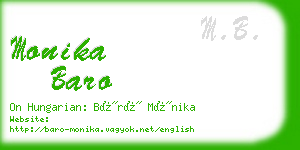 monika baro business card